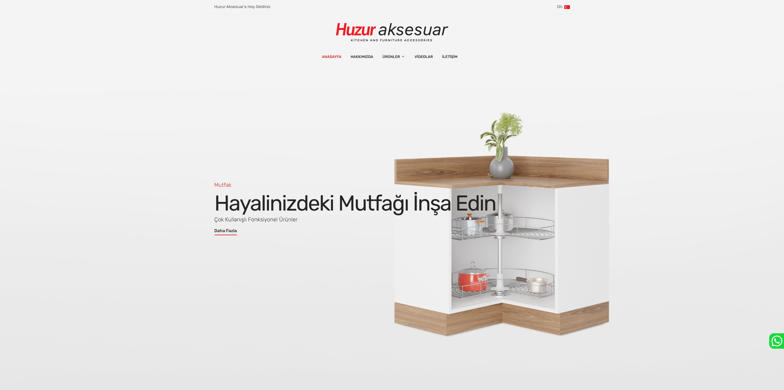 Huzurkiler web sitesi ana sayfası